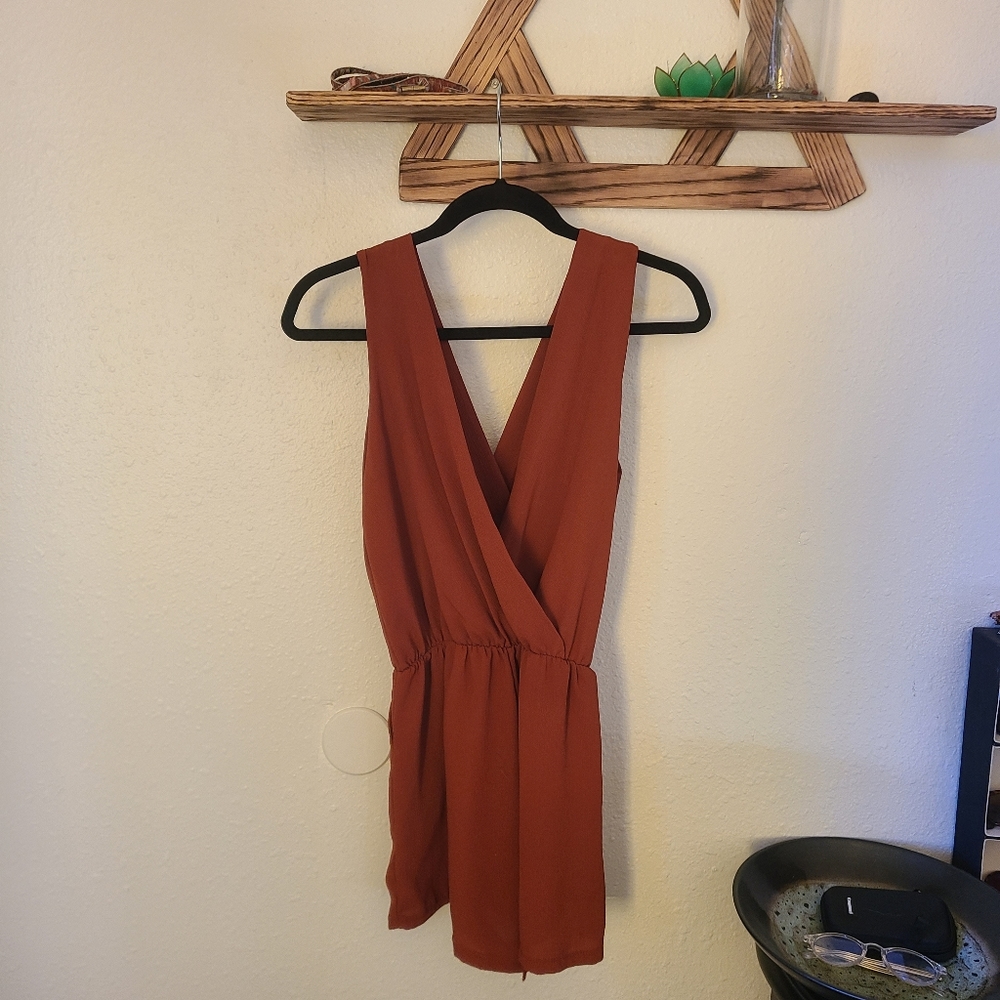 Burnt orange romper